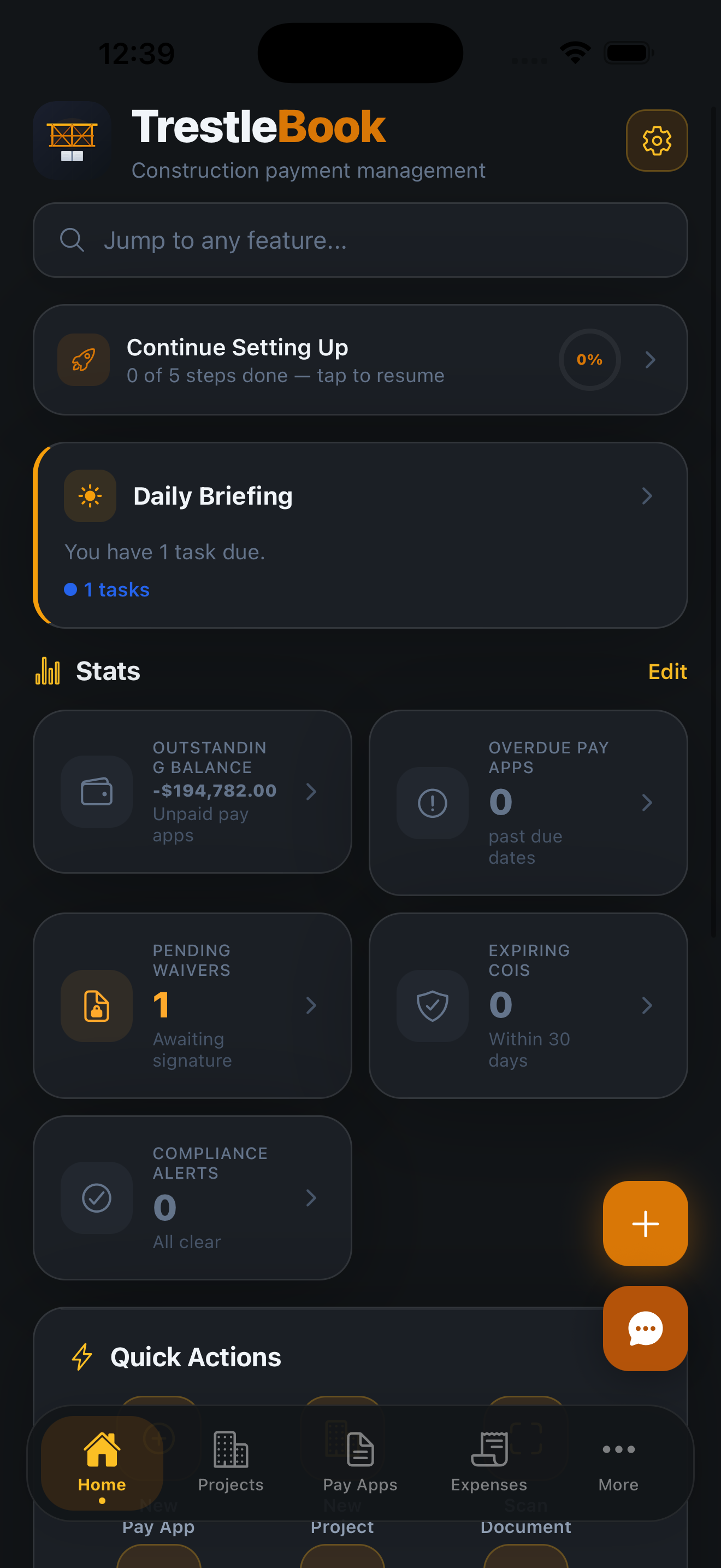 TrestleBook Dashboard